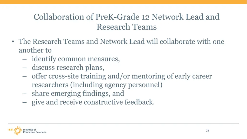 collaboration of prek grade 12 network lead