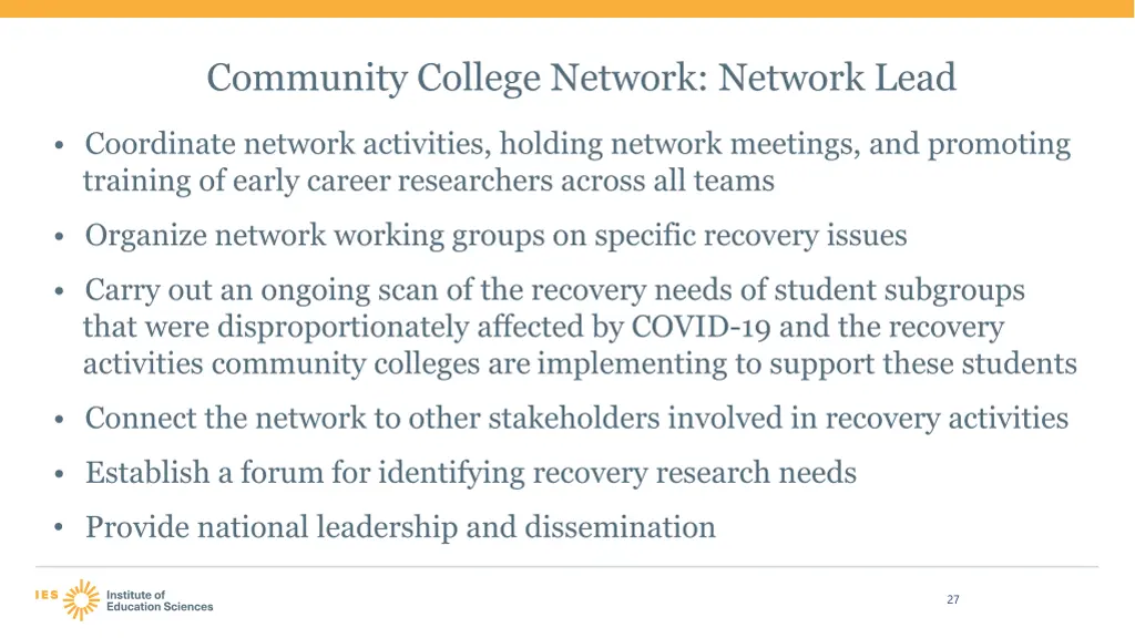 community college network network lead