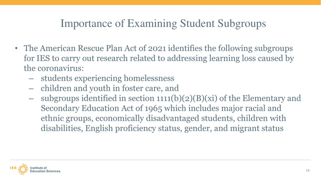 importance of examining student subgroups