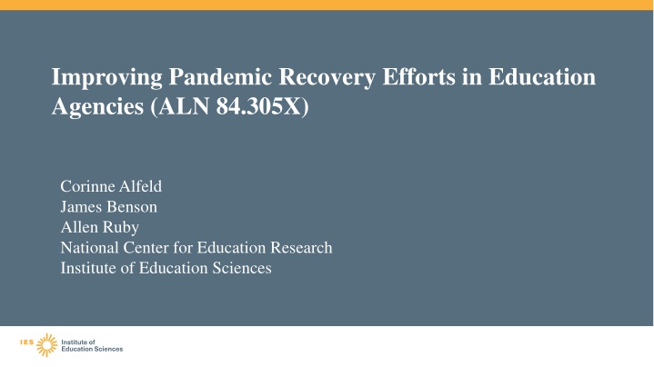 improving pandemic recovery efforts in education