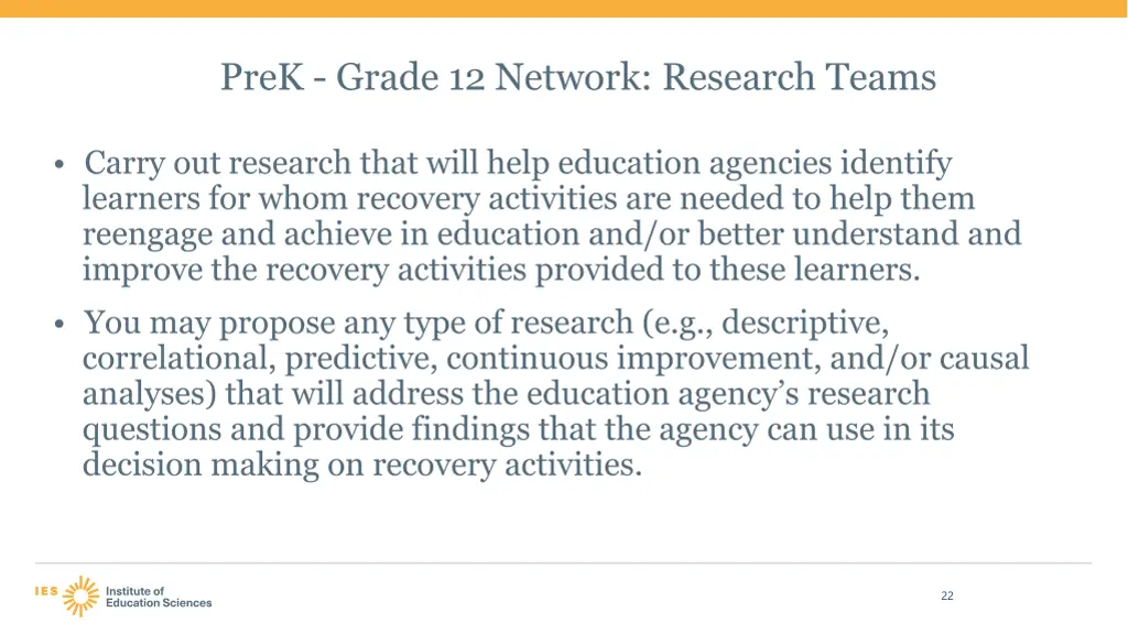 prek grade 12 network research teams