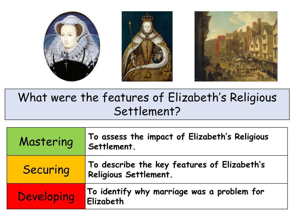 what were the features of elizabeth s religious