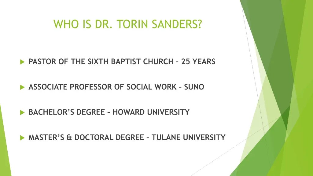 who is dr torin sanders