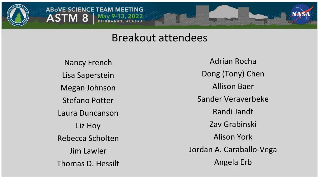 breakout attendees