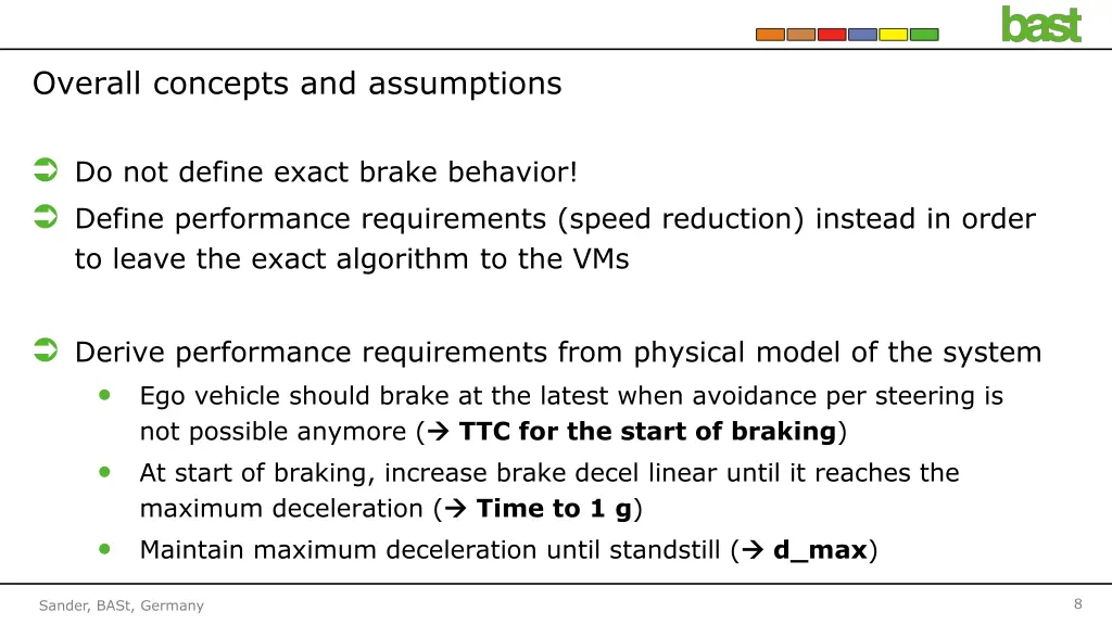 overall concepts and assumptions