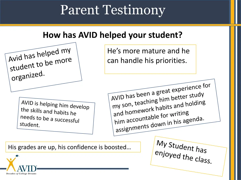 parent testimony