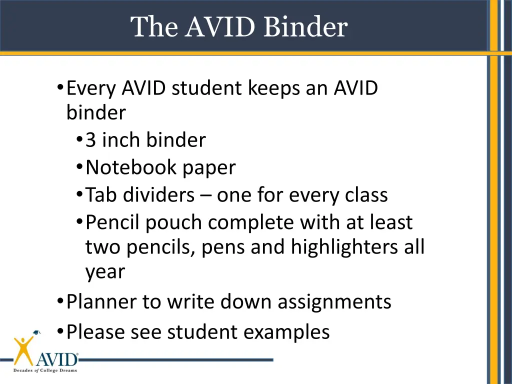 the avid binder