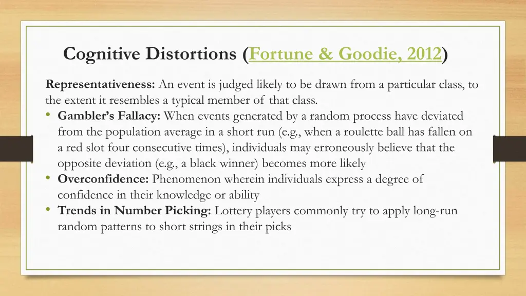 cognitive distortions fortune goodie 2012