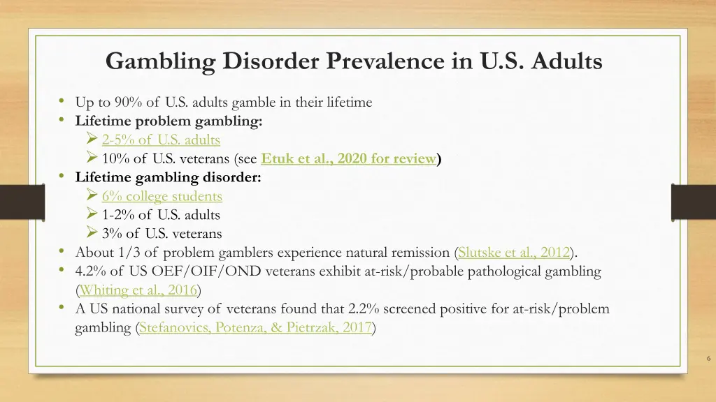 gambling disorder prevalence in u s adults