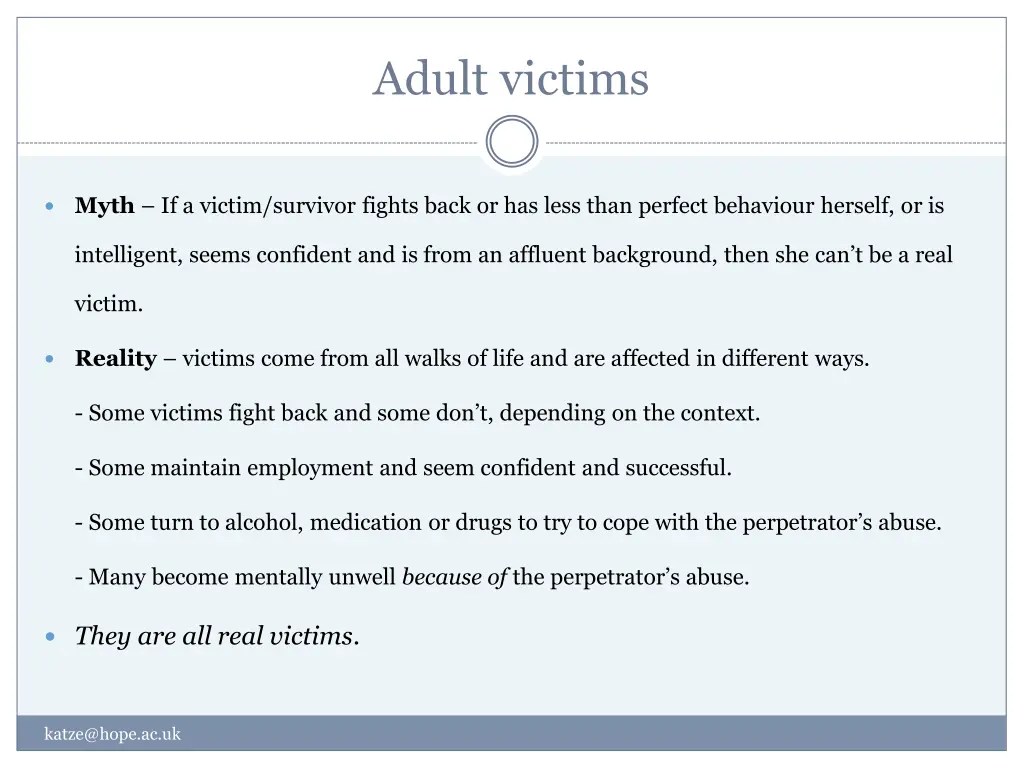 adult victims