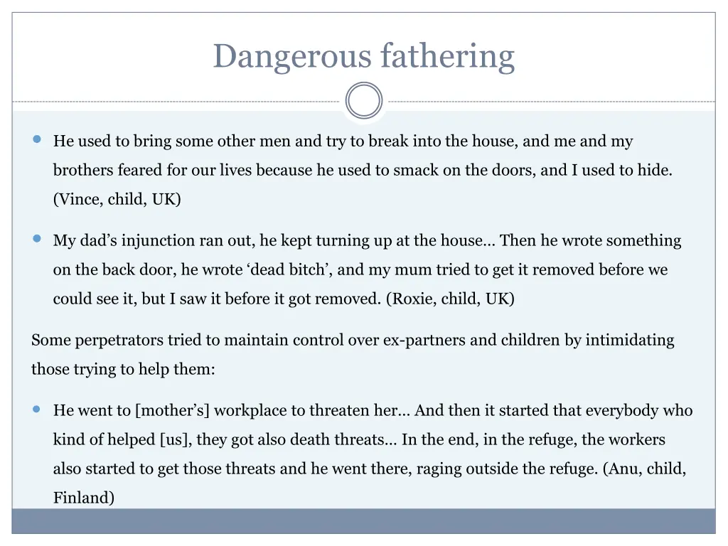 dangerous fathering