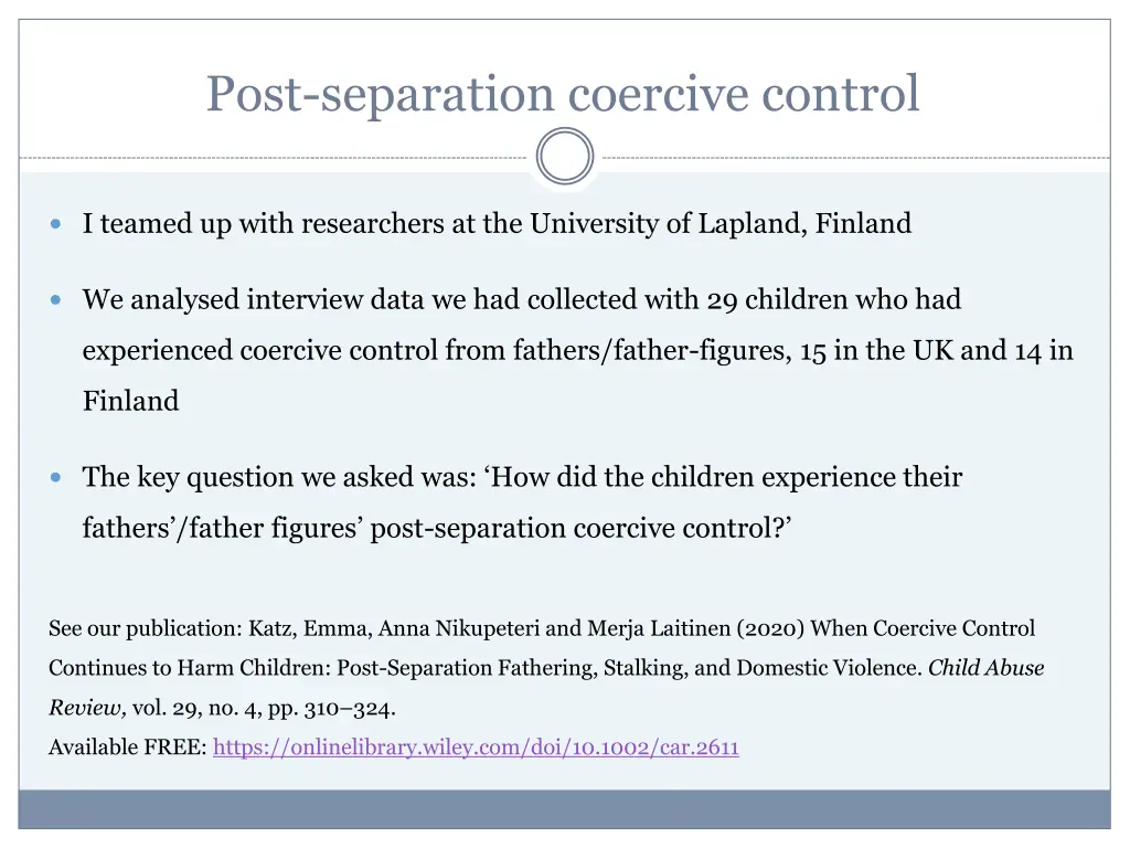 post separation coercive control 1