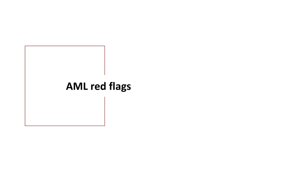 aml red flags