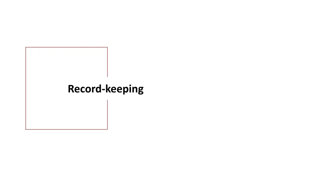 record keeping