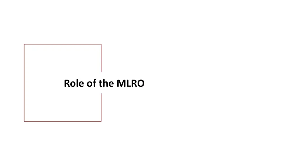 role of the mlro