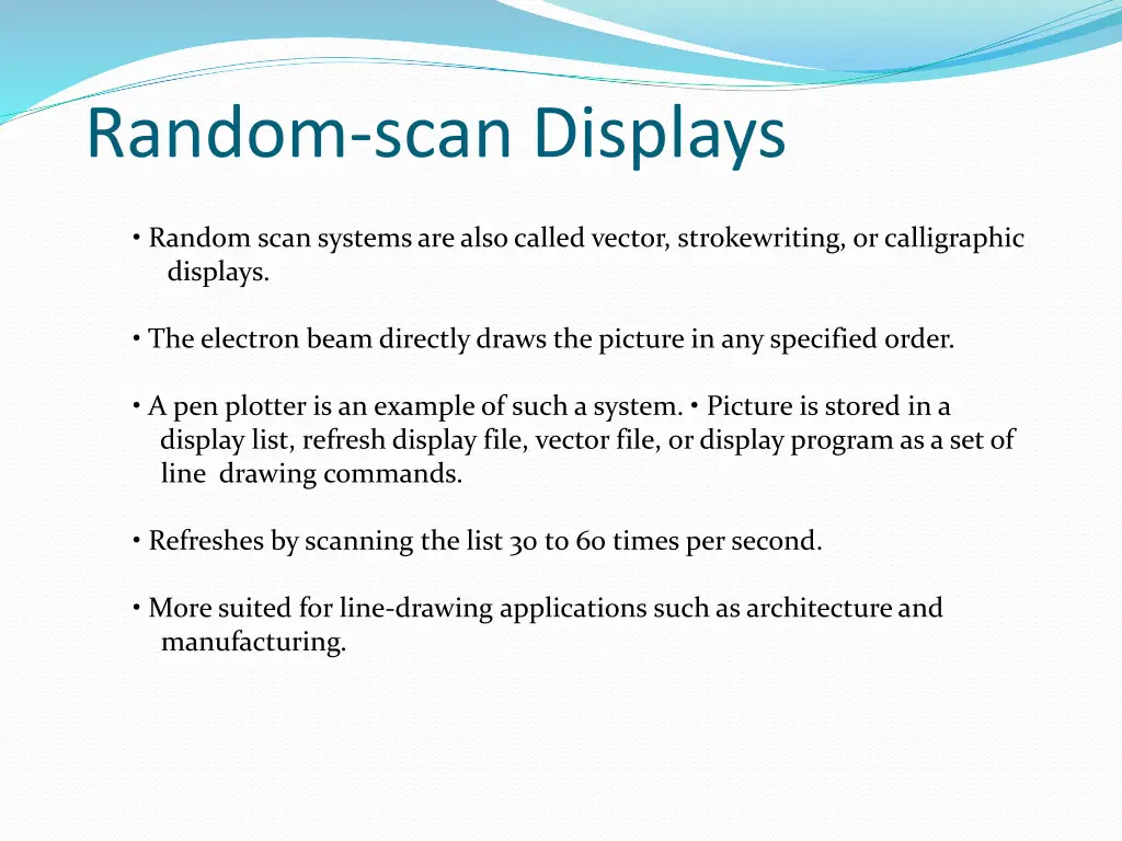 random scan displays