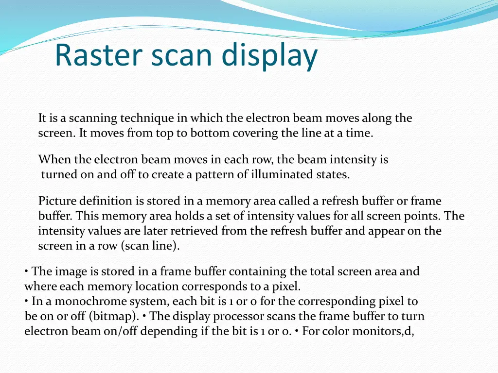 raster scan display