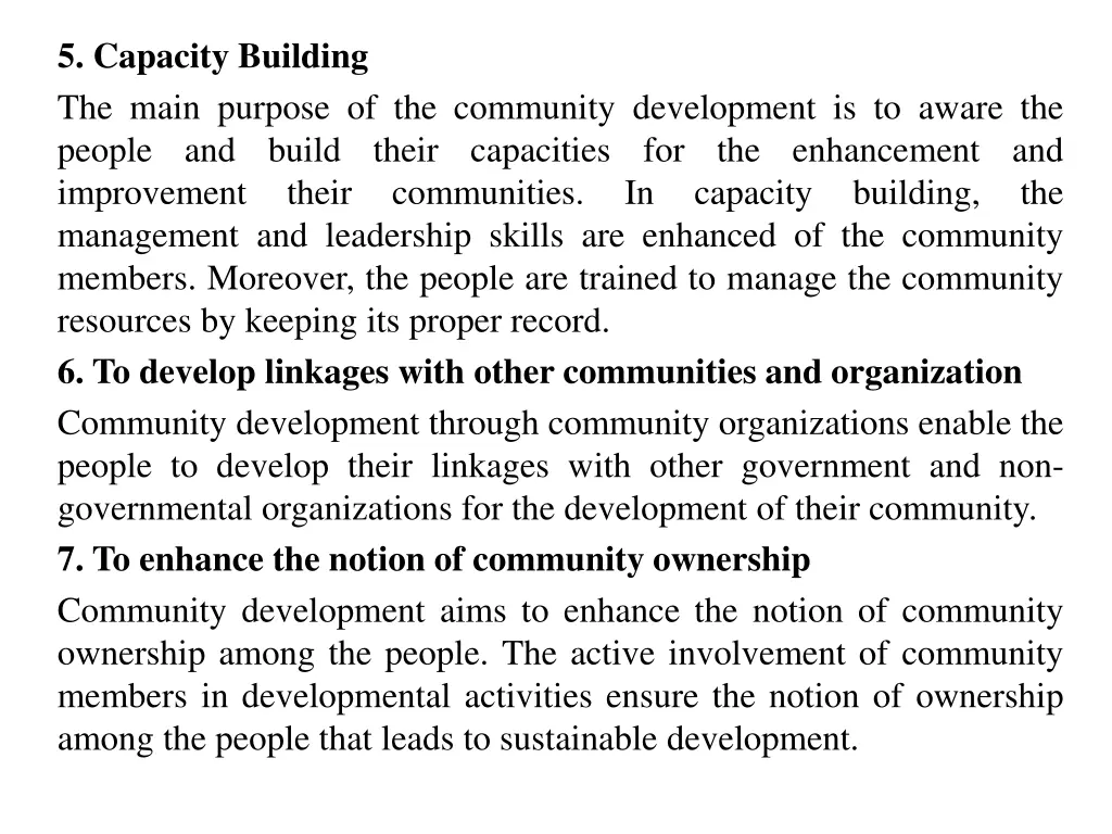 5 capacity building the main purpose