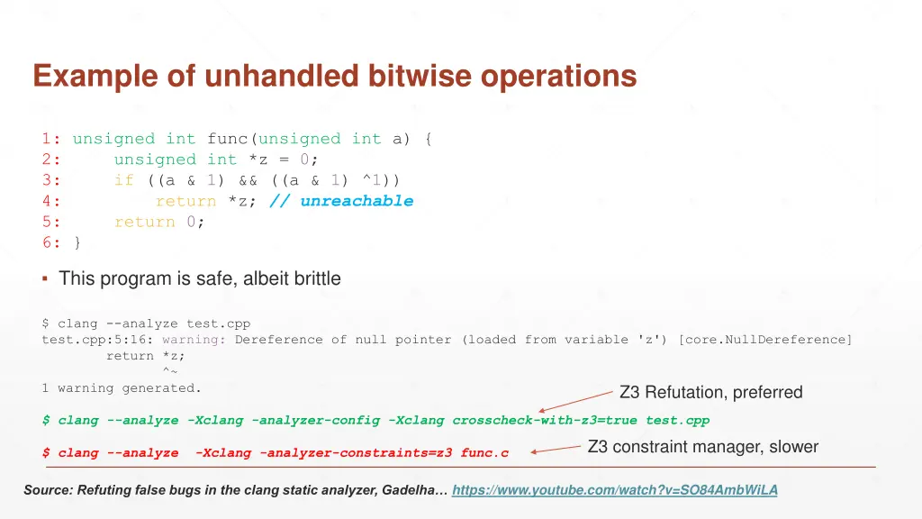 example of unhandled bitwise operations