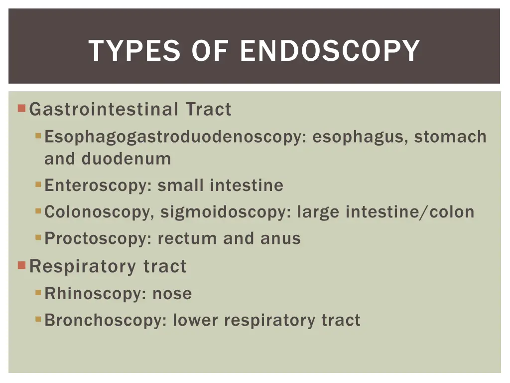 types of endoscopy