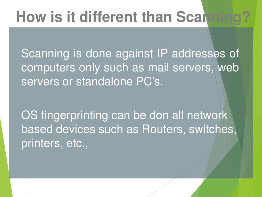 how is it different than scanning