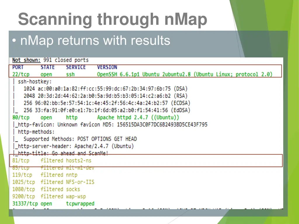 scanning through nmap nmap returns with results