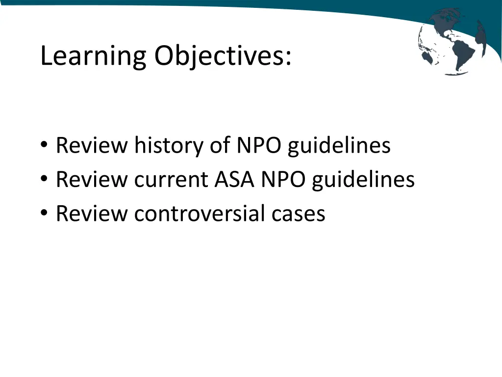 learning objectives