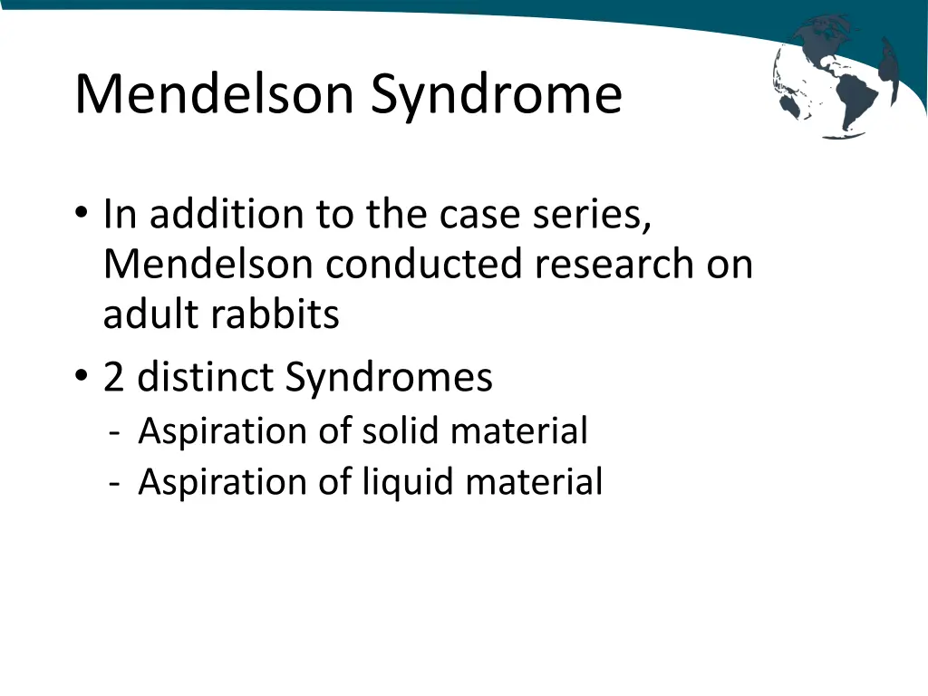 mendelson syndrome