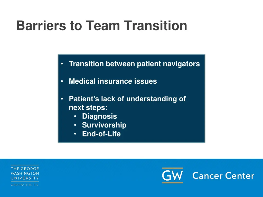 barriers to team transition