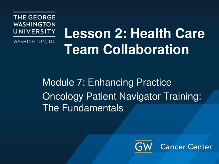 lesson 2 health care team collaboration