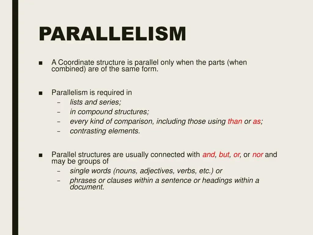 parallelism