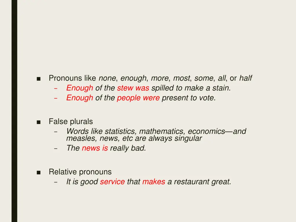 pronouns like none enough more most some