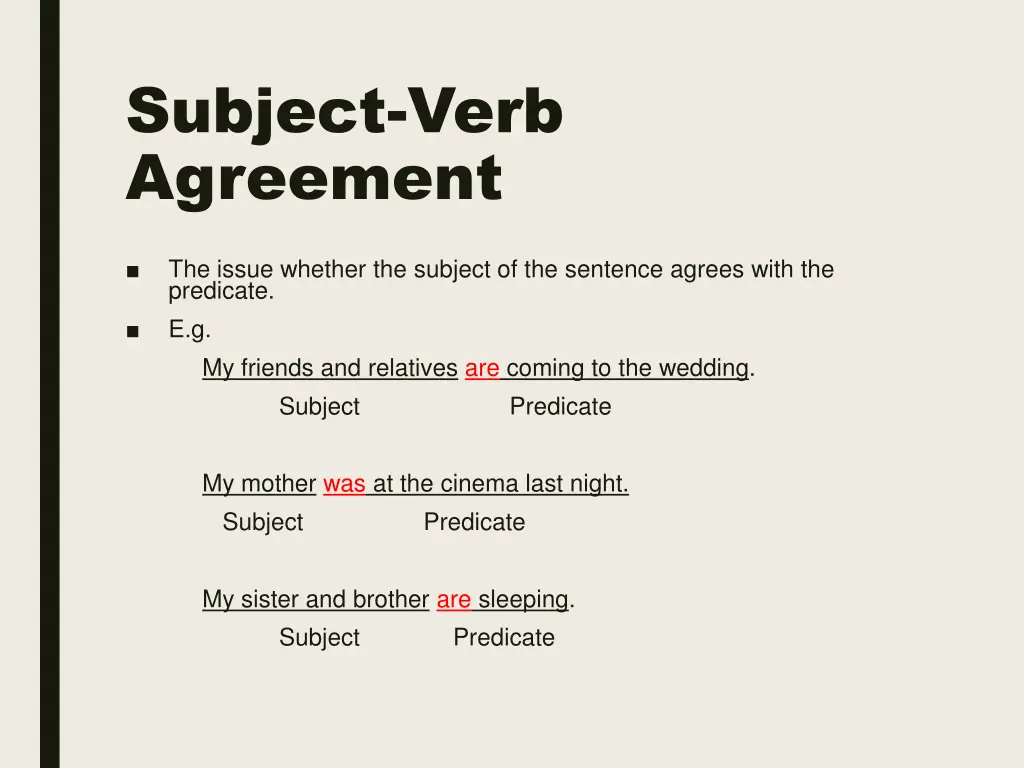 subject verb agreement