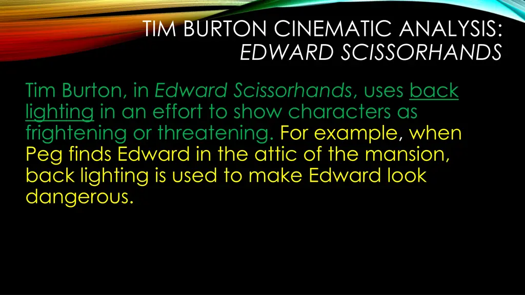 tim burton cinematic analysis edward scissorhands 2