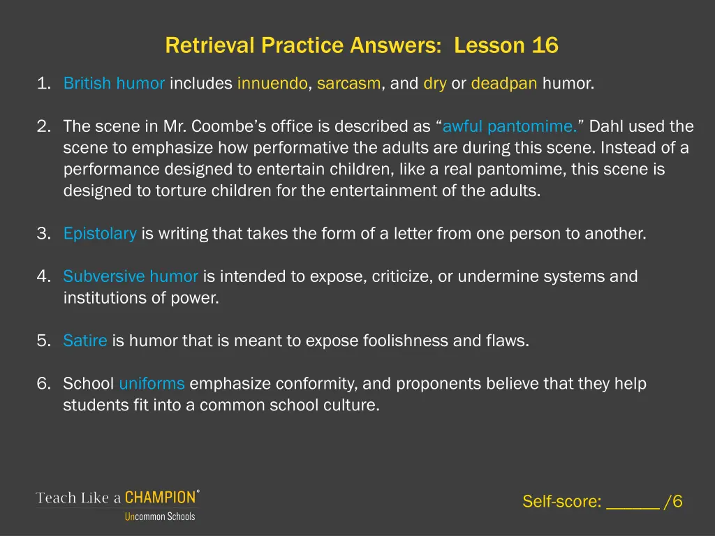 retrieval practice answers lesson 16 1