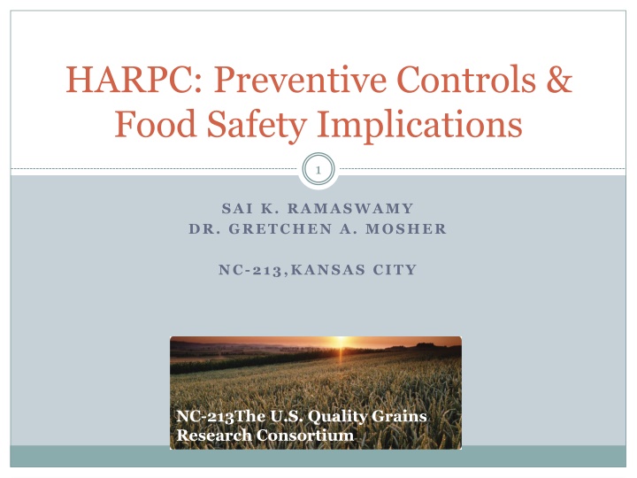 harpc preventive controls food safety implications