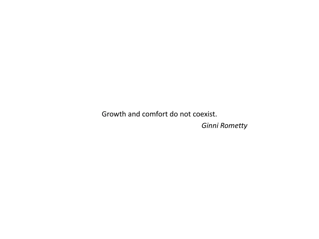 growth and comfort do not coexist