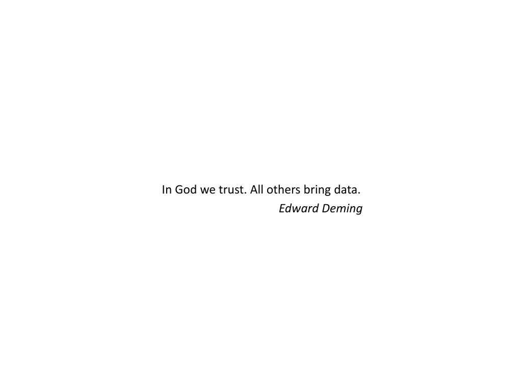 in god we trust all others bring data