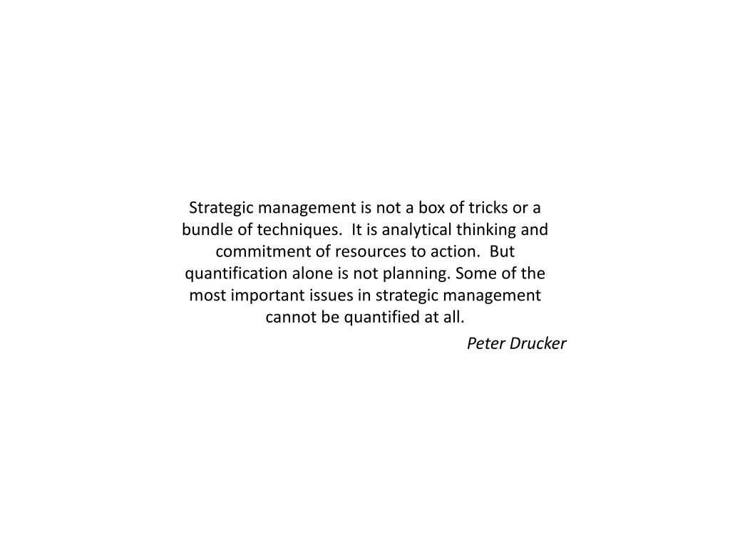 strategic management is not a box of tricks