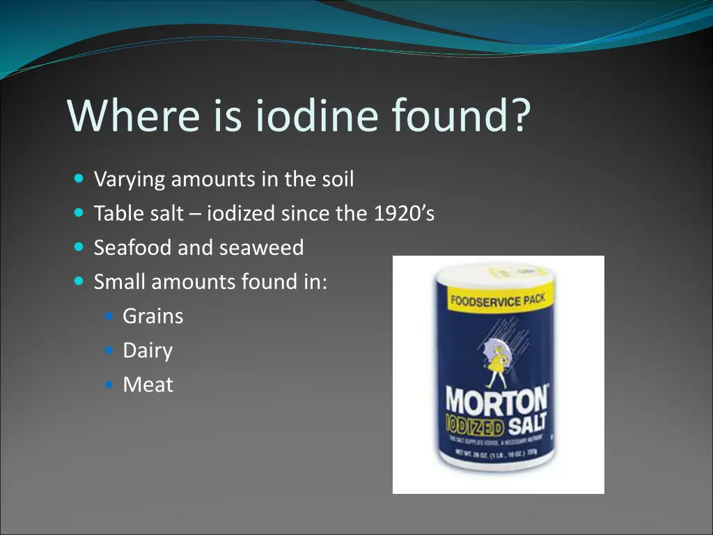 where is iodine found