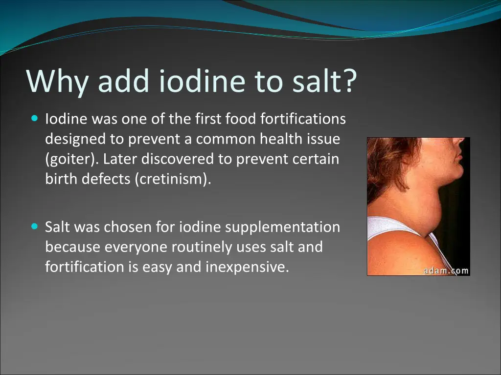 why add iodine to salt