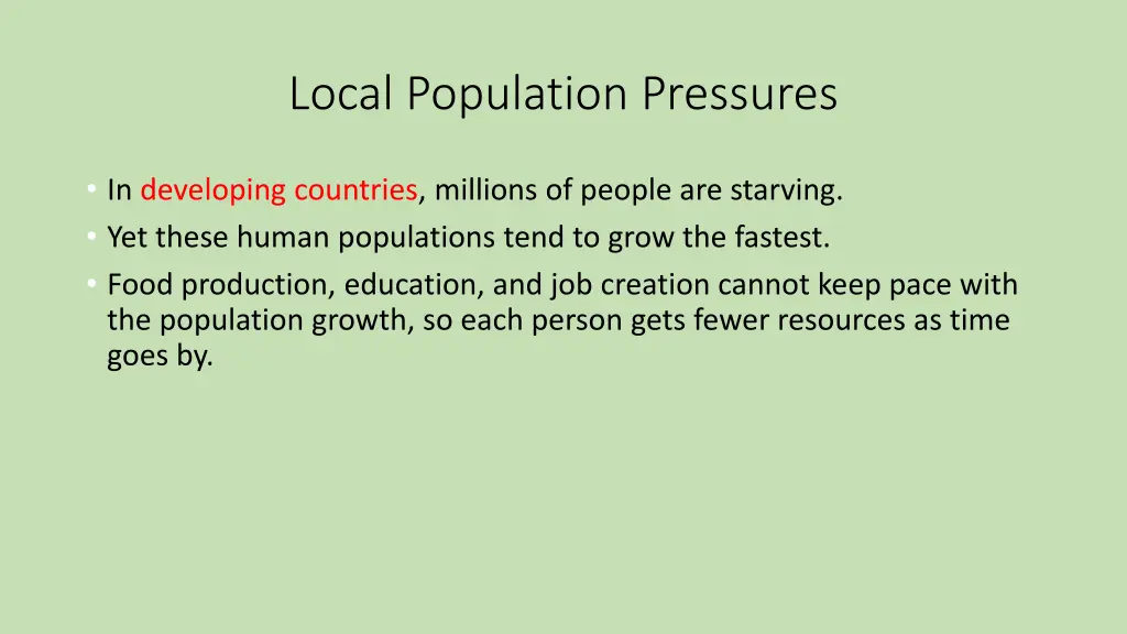 local population pressures 1