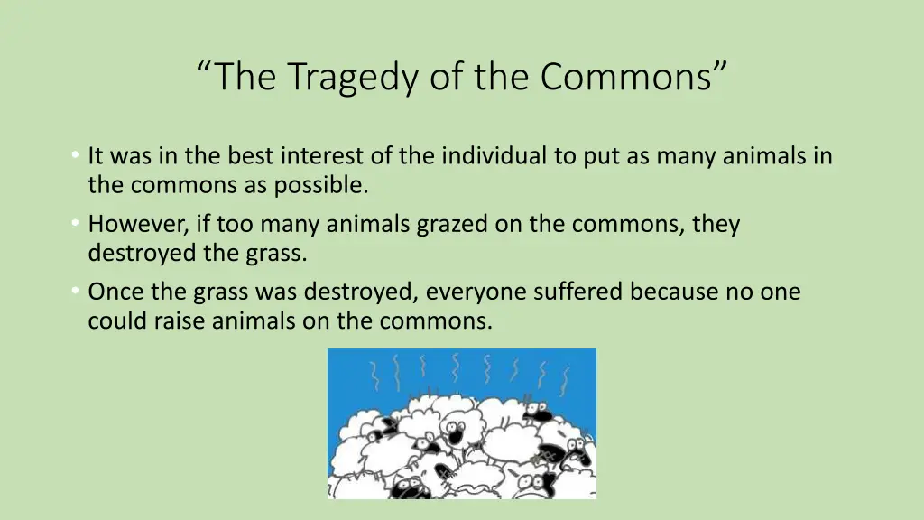 the tragedy of the commons 1