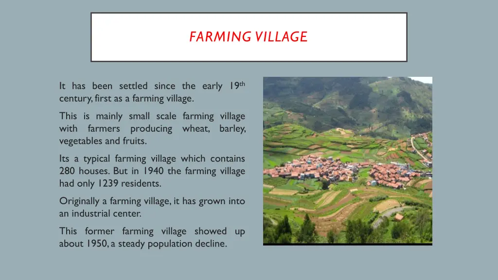 farming village