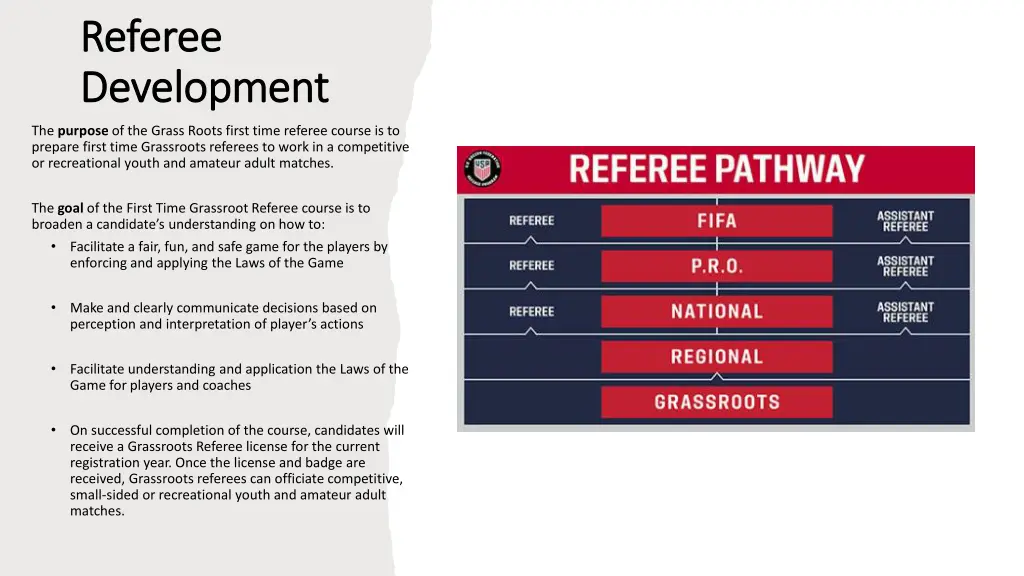 referee referee development development