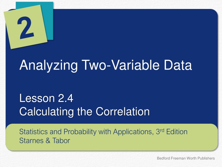 analyzing two variable data