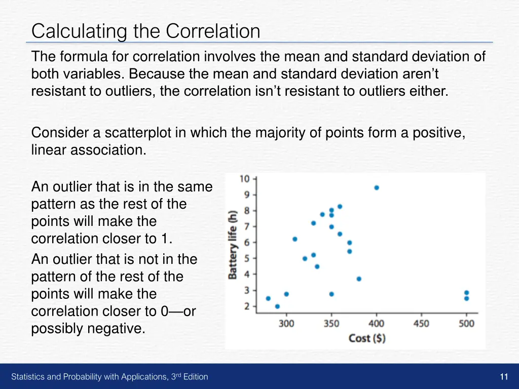 calculating the correlation the formula