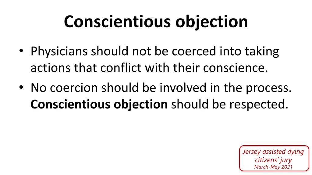 conscientious objection