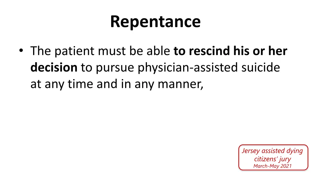 repentance