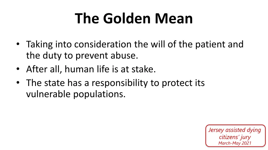 the golden mean